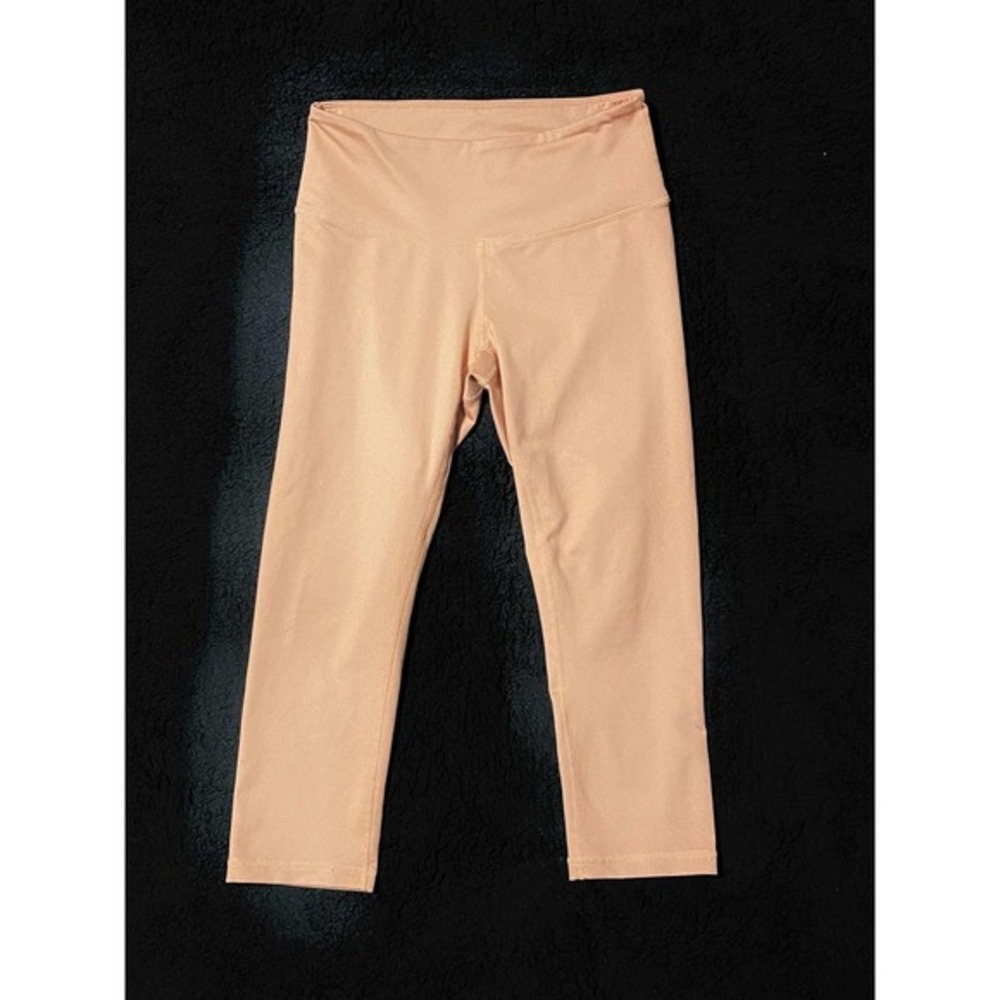 Zella Woman's Cropped‎ Leggings Peach Workout High Waist Activewear Capri